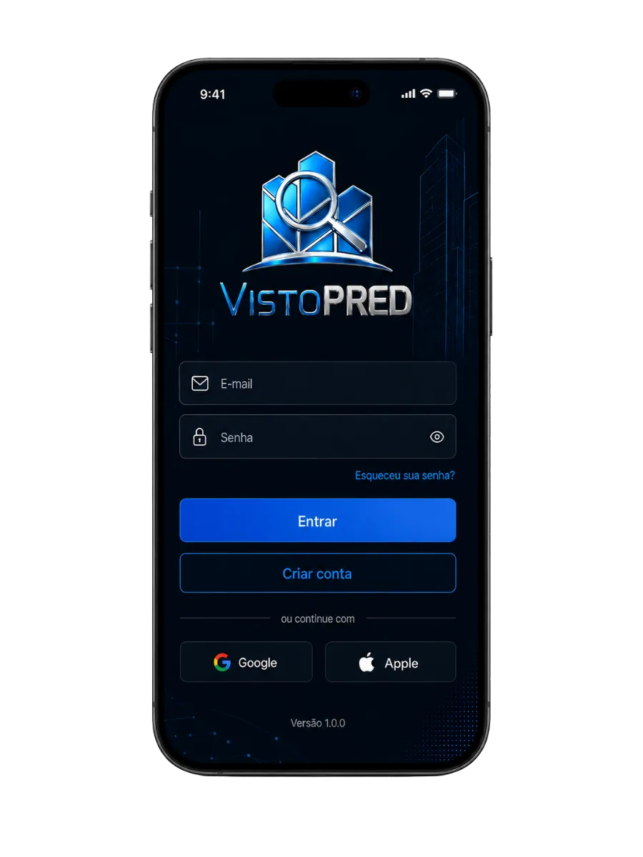 App VistoPred — tela de login